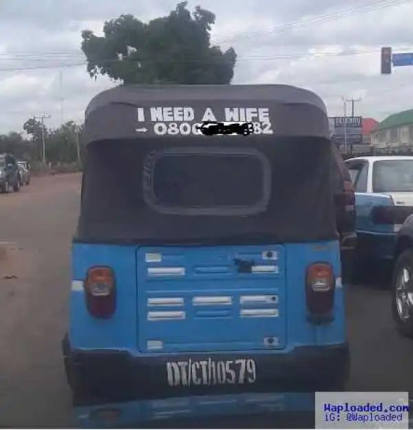 How A Keke Driver Advertised For A Wife